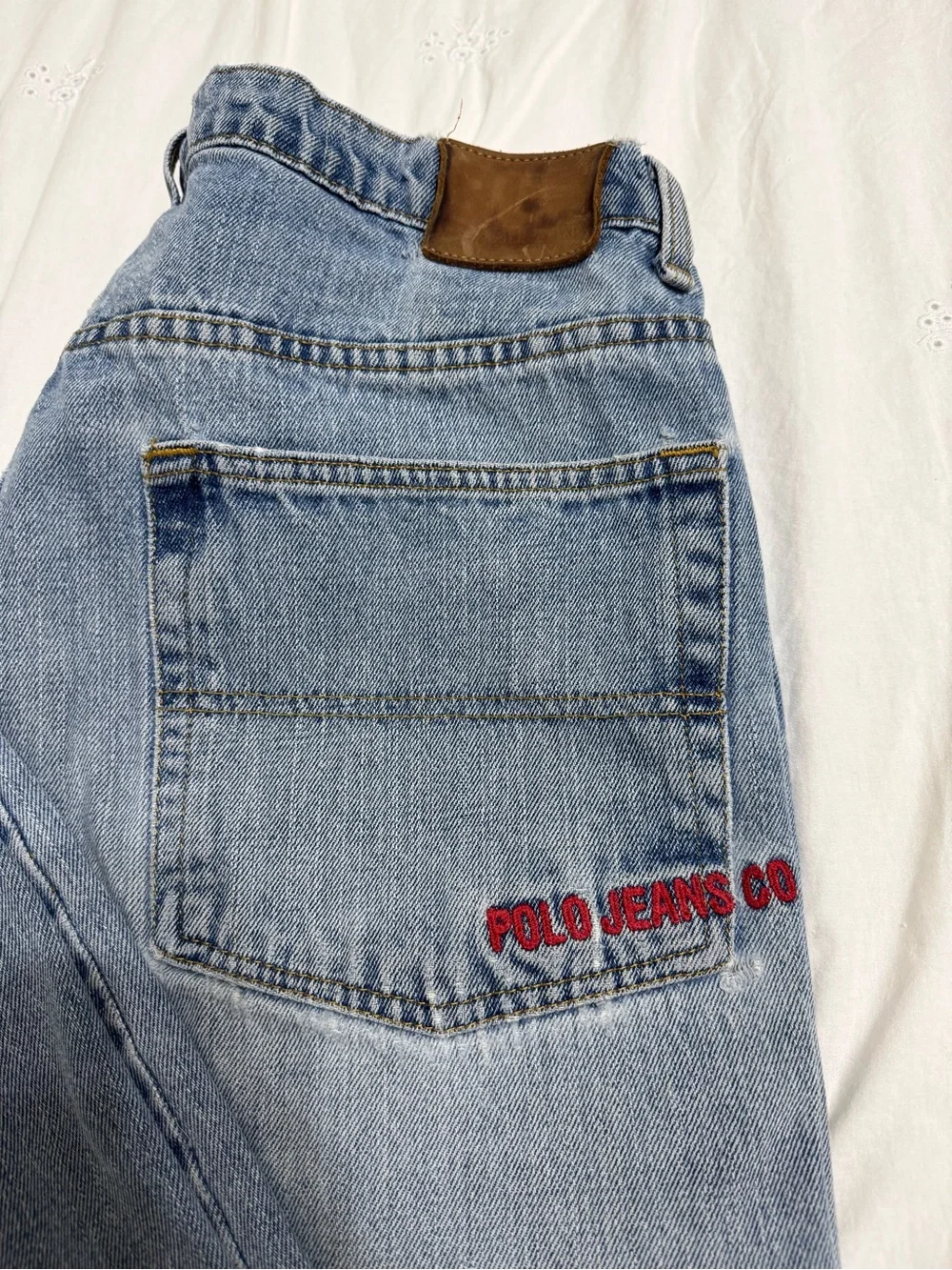 Vintage 90’s Polo by Ralph Lauren Men's Light Blue Relaxed Jeans